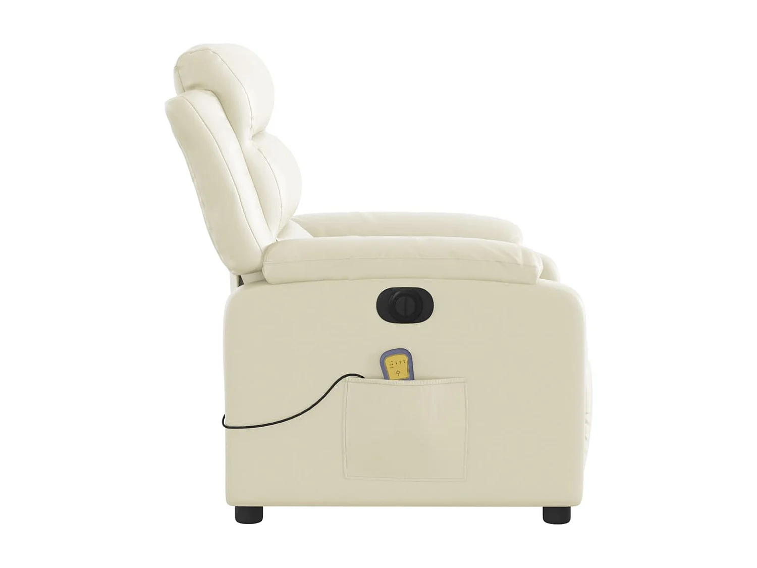 Fauteuil de relaxation TV PVC crème 75 x 92.5 x 100 cm DEC027148