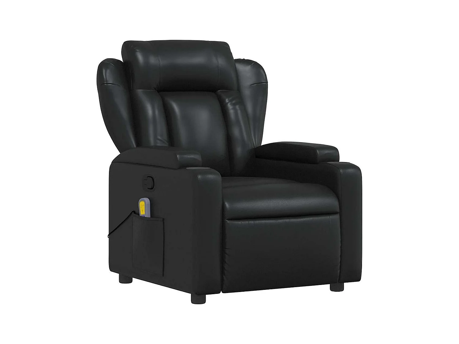 Fauteuil de relaxation TV PVC noire 77 x 94.5 x 100 cm DEC027029