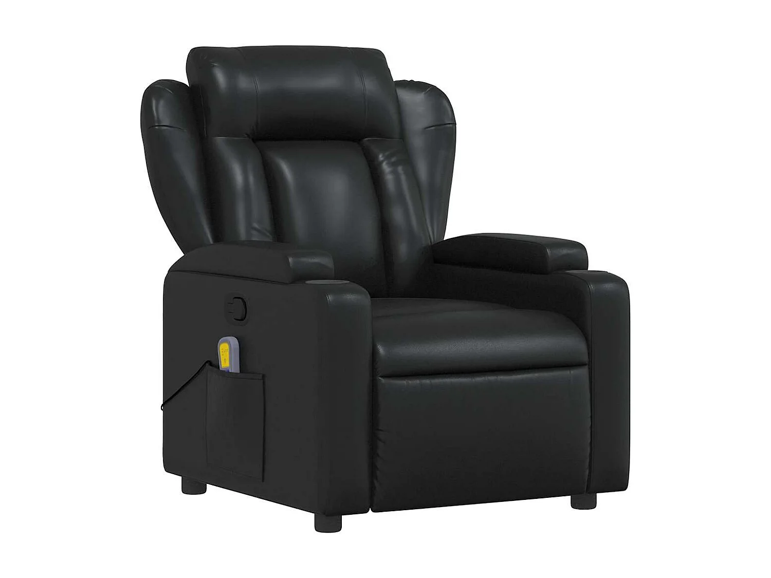 Fauteuil de relaxation TV PVC noire 77 x 94.5 x 100 cm DEC027029