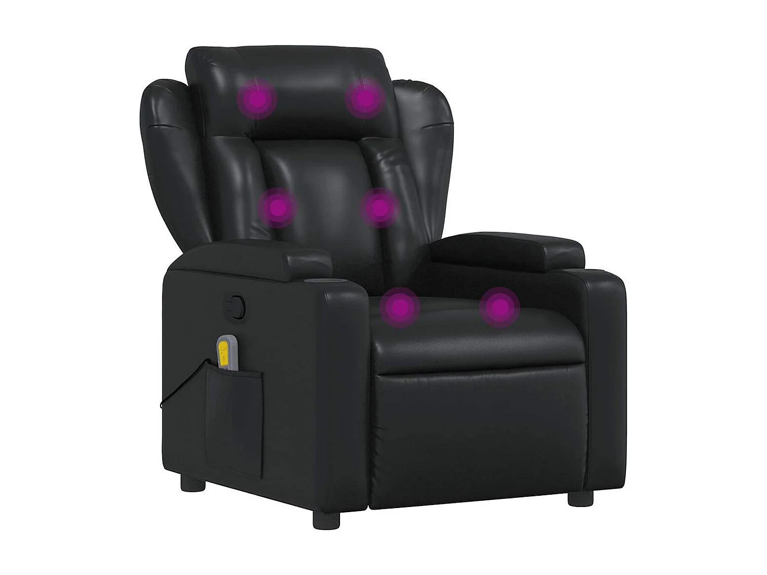 Fauteuil de relaxation TV PVC noire 77 x 94.5 x 100 cm DEC027029