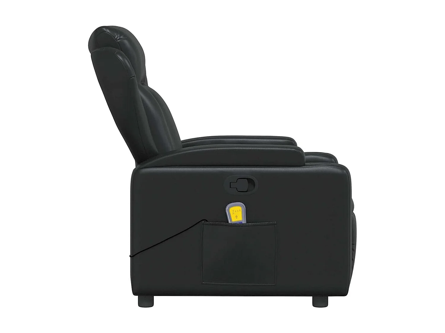 Fauteuil de relaxation TV PVC noire 77 x 94.5 x 100 cm DEC027029