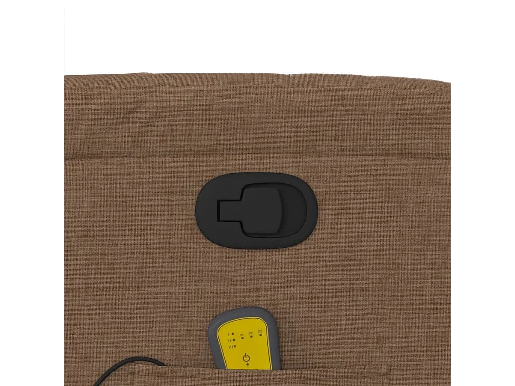 Fauteuil de relaxation TV tissu marron 75 x 99 x 99 cm DEC027007