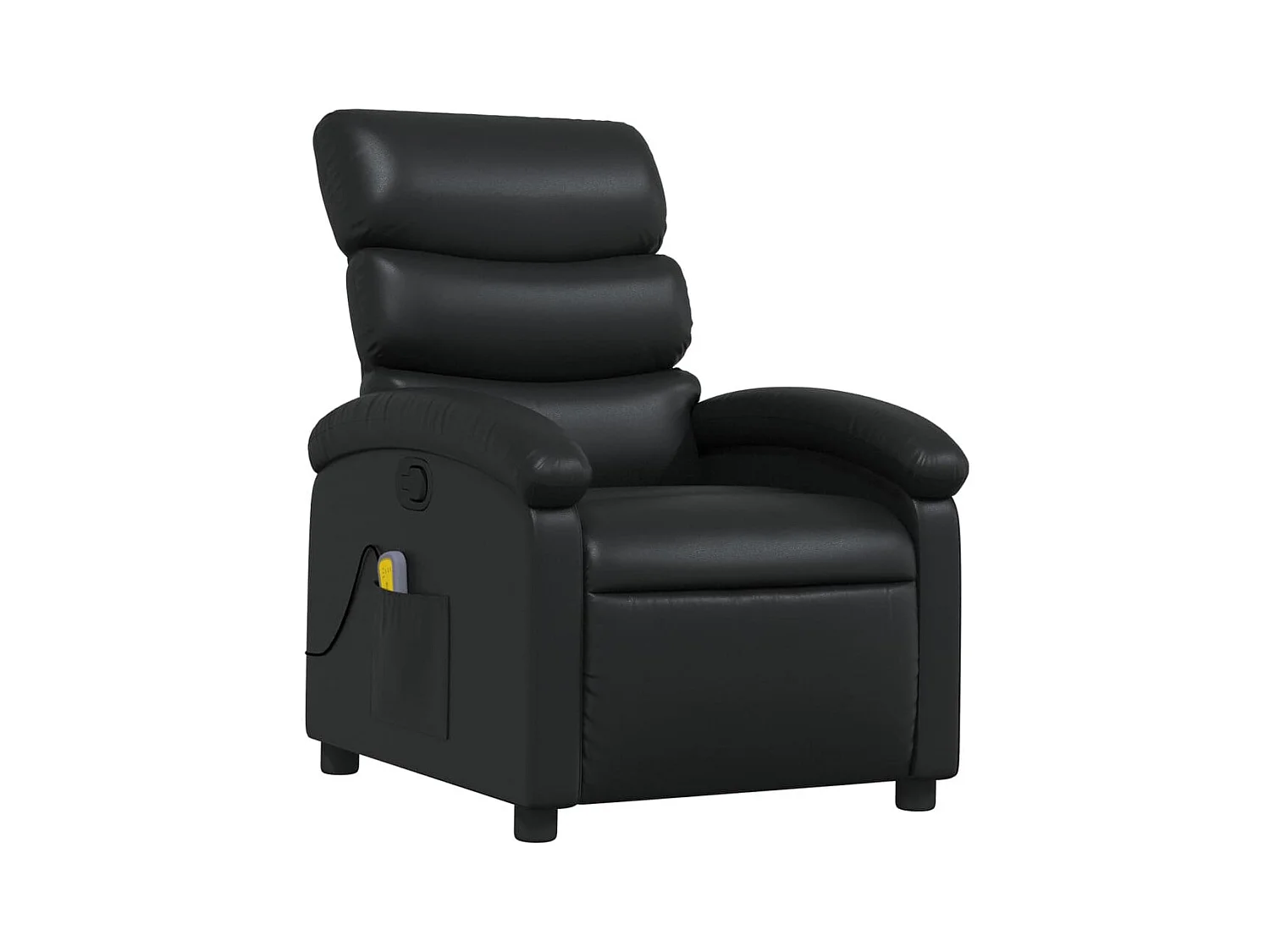 Fauteuil de relaxation TV PVC noire 70 x 92 x 99.5 cm DEC027040