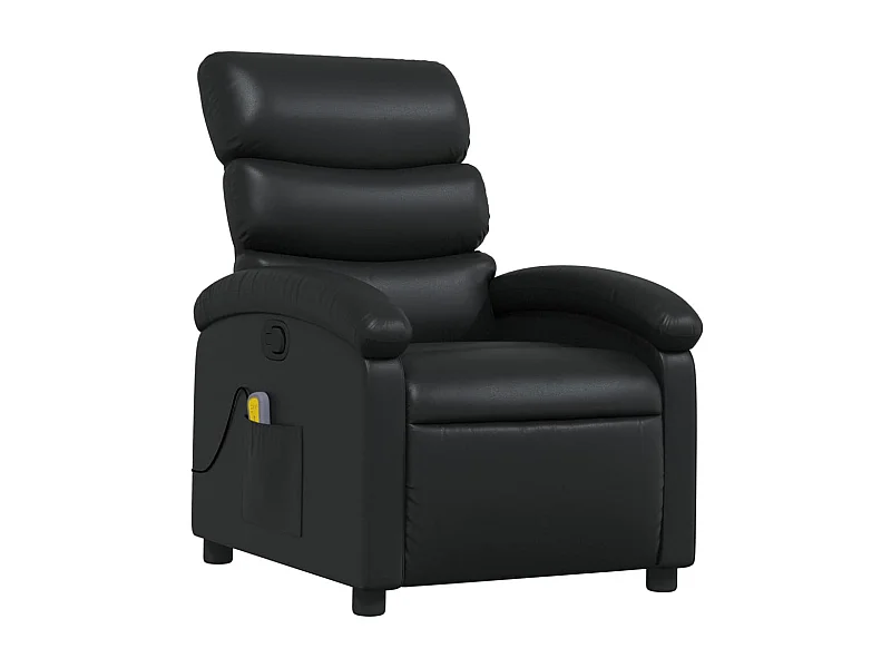 Fauteuil de relaxation TV PVC noire 70 x 92 x 99.5 cm DEC027040