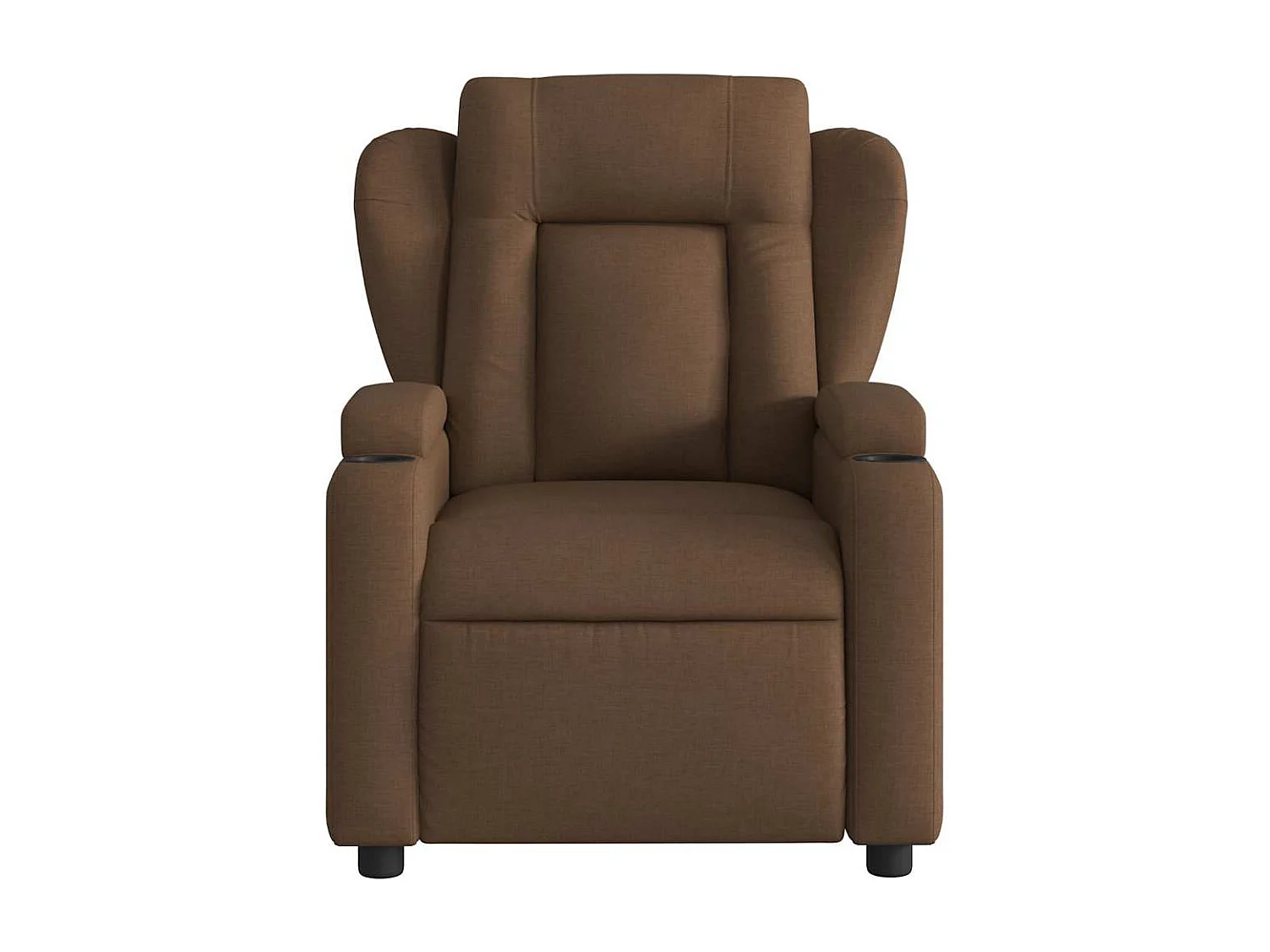 Fauteuil de relaxation fonction tissu marron 77 x 94.5 x 100 cm DEC027793
