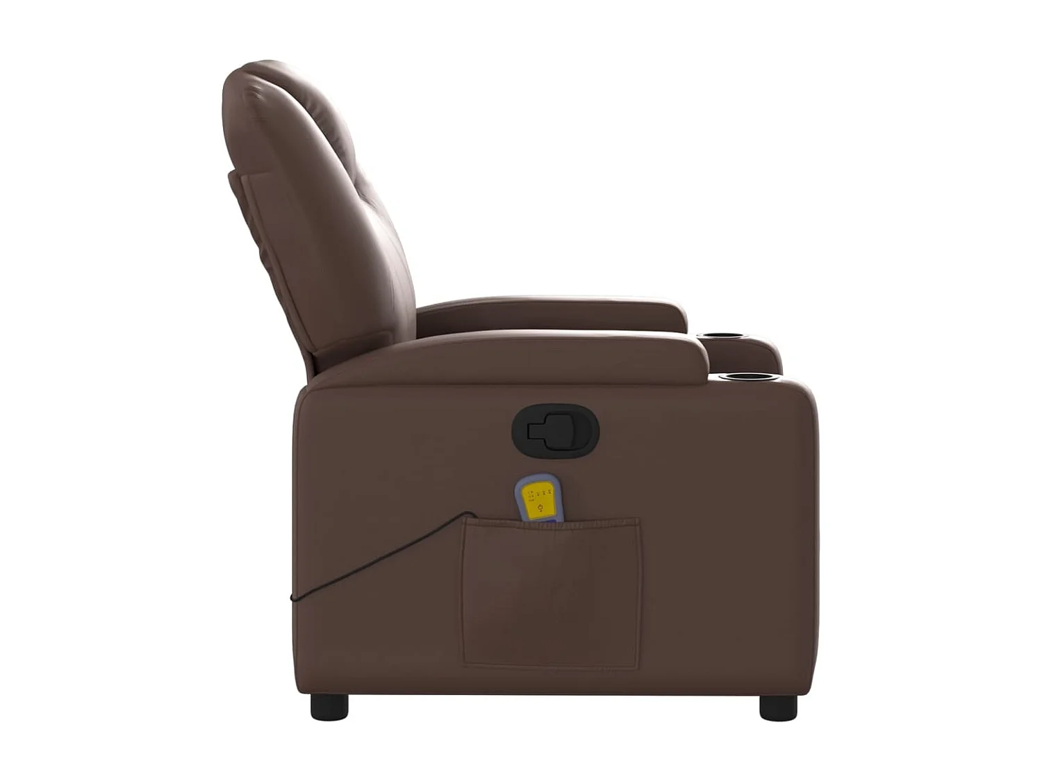 Fauteuil de relaxation TV PVC marron 74 x 88 x 97 cm DEC026997
