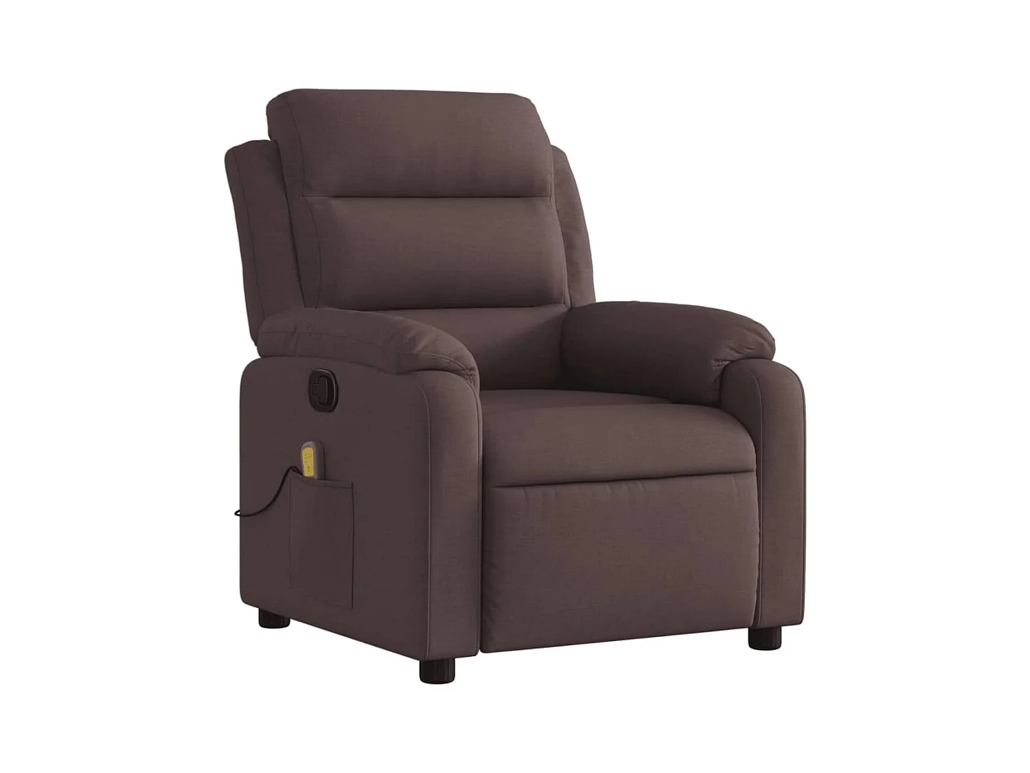 Fauteuil de relaxation TV tissu marron 75 x 92.5 x 100 cm DEC026987