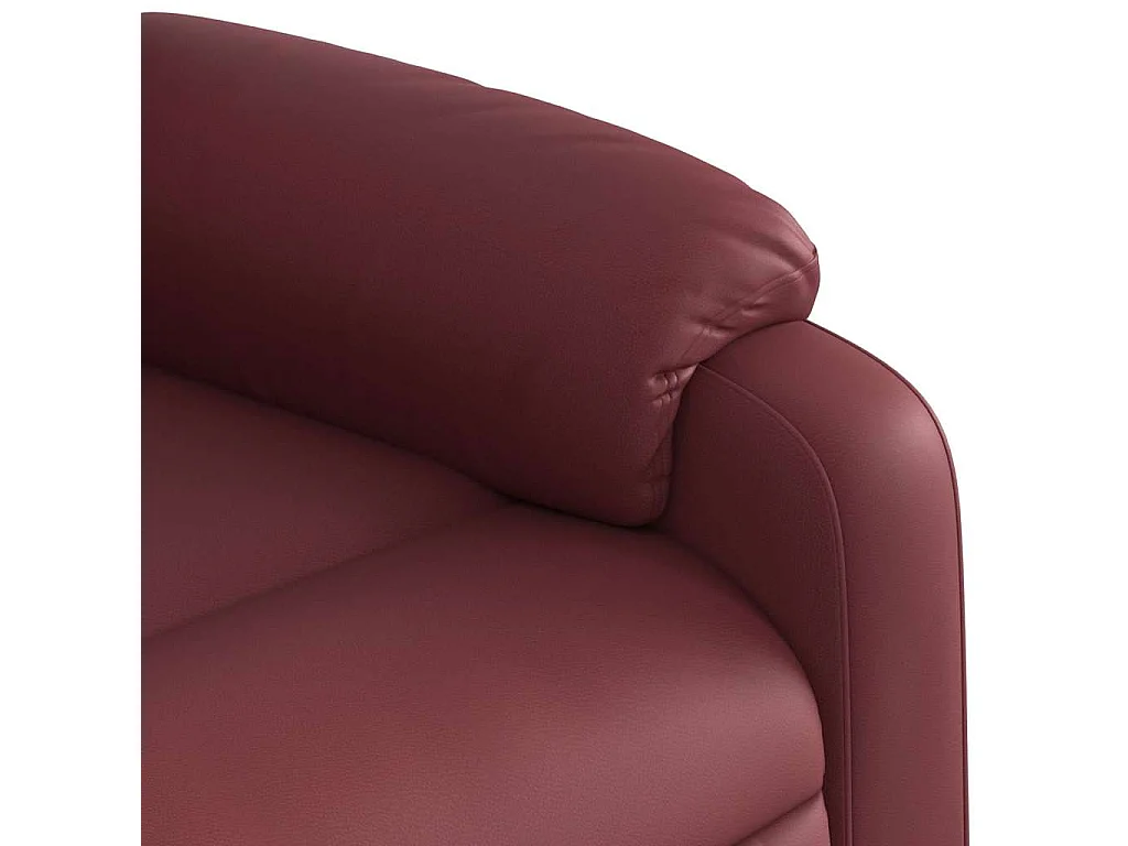 Fauteuil de relaxation TV PVC bordeaux 77 x 95 x 99 cm DEC027082