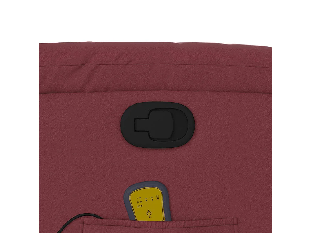 Fauteuil de relaxation TV PVC bordeaux 77 x 95 x 99 cm DEC027082