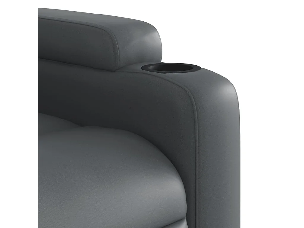 Fauteuil de relaxation TV PVC grise 74 x 89 x 100 cm DEC026973