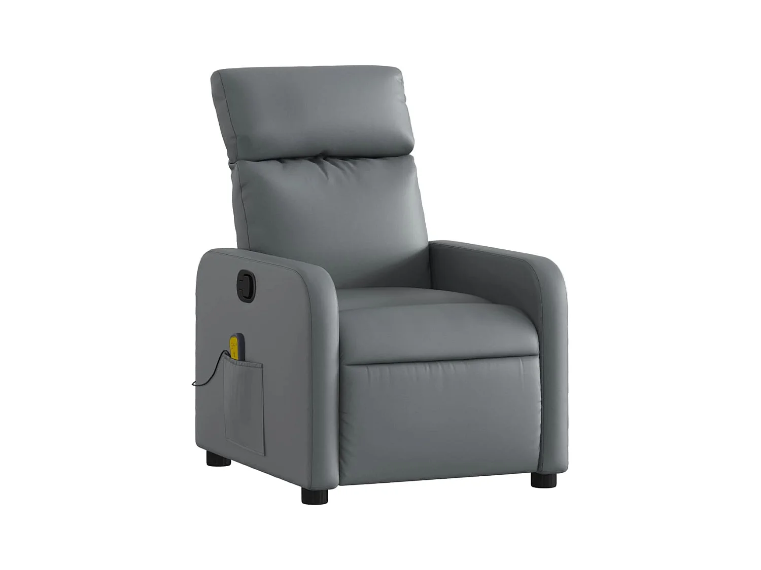 Fauteuil de relaxation TV PVC grise 66 x 89.5 x 95.5 cm DEC026976