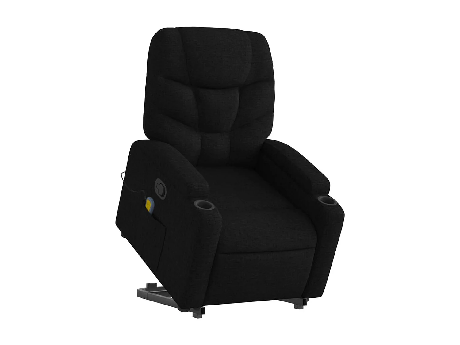 Fauteuil de relaxation TV tissu noire 74 x 89 x 100 cm DEC027054