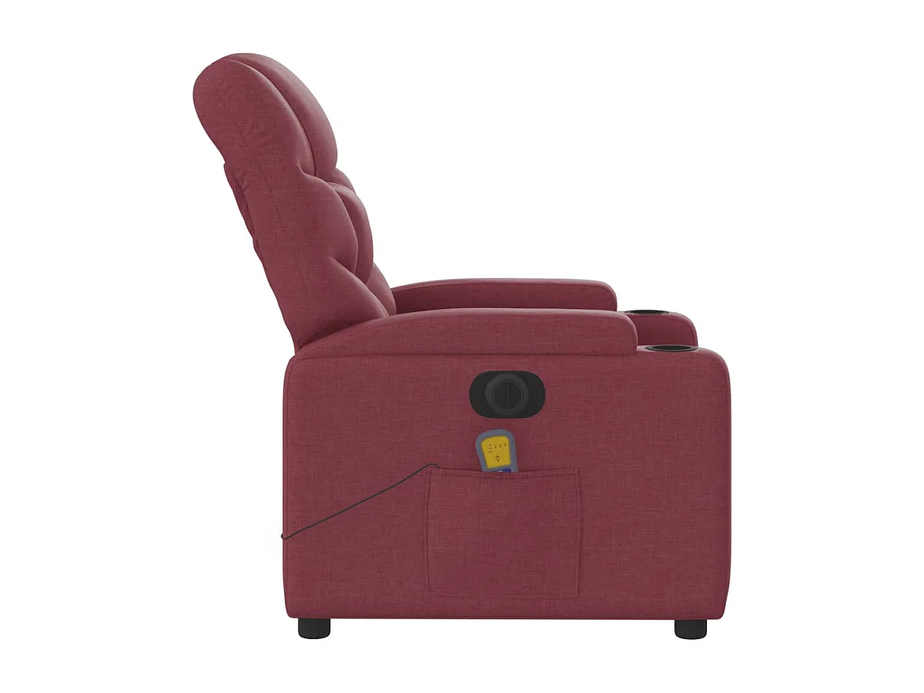 Fauteuil de relaxation TV tissu bordeaux 74 x 89 x 100 cm DEC027251