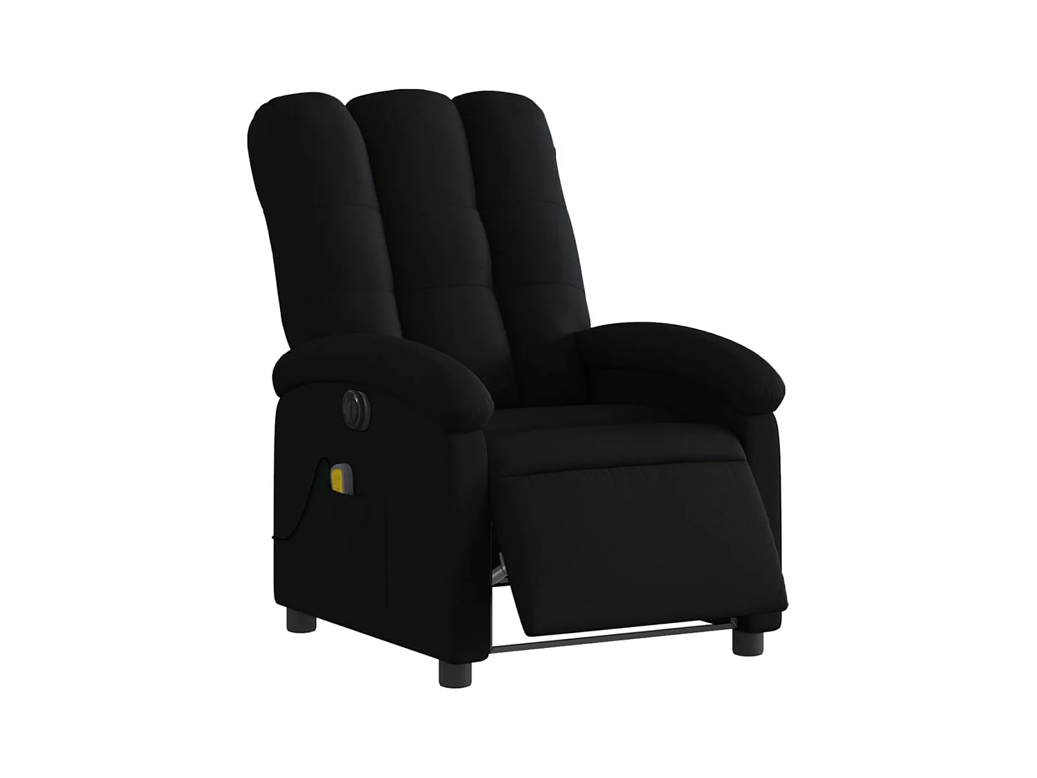 Fauteuil de relaxation TV tissu noire 70 x 93 x 101 cm DEC027230