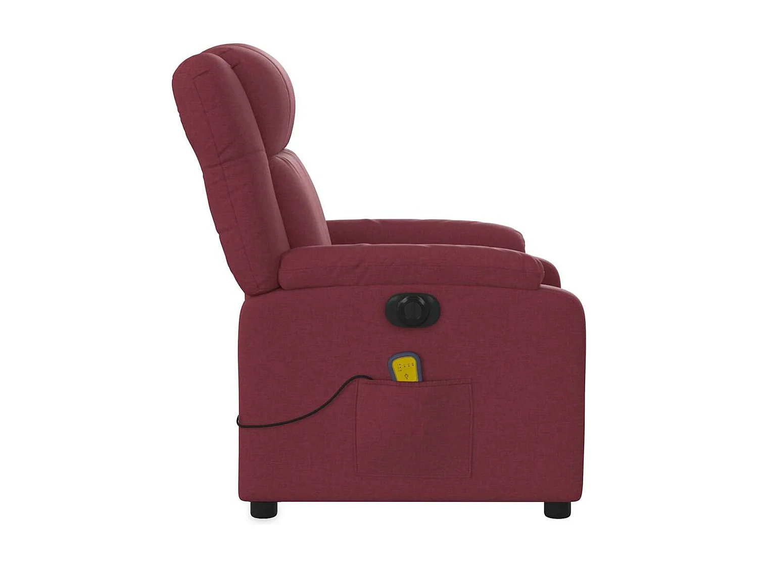 Fauteuil de relaxation TV tissu bordeaux 77 x 95 x 99 cm DEC027248
