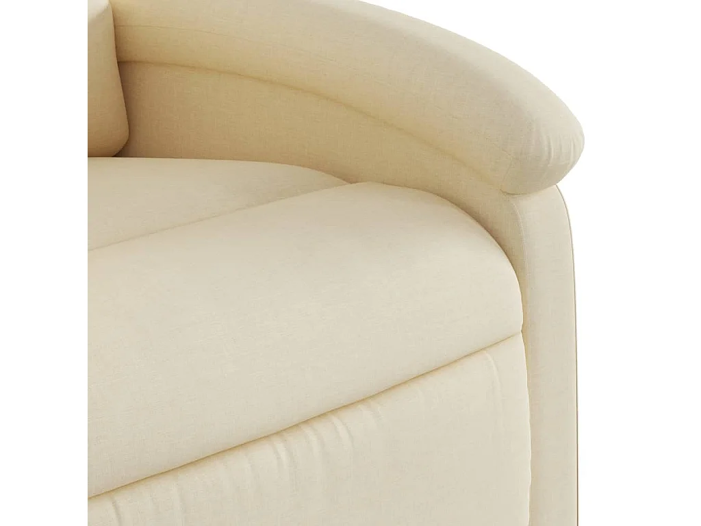 Fauteuil de relaxation TV tissu crème 71 x 86.5 x 99.5 cm DEC026888