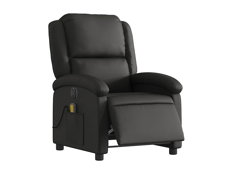 Fauteuil de relaxation TV cuir noire 71 x 86.5 x 99.5 cm DEC027207