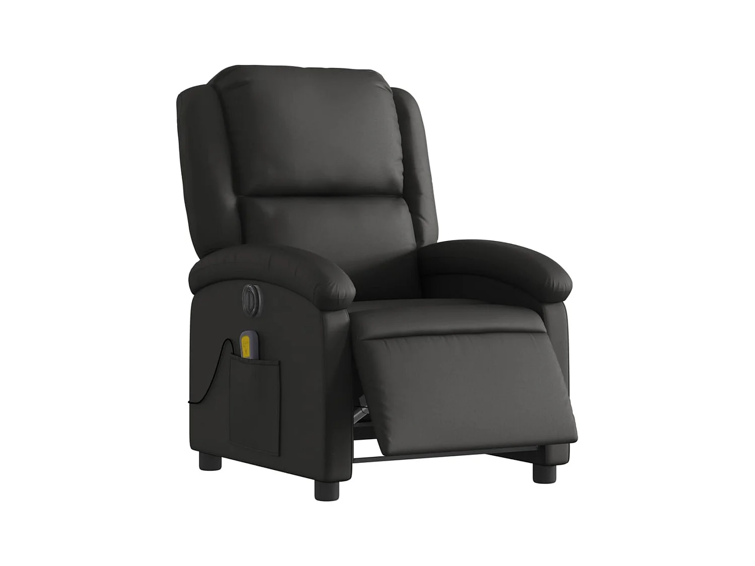 Fauteuil de relaxation TV cuir noire 71 x 86.5 x 99.5 cm DEC027207
