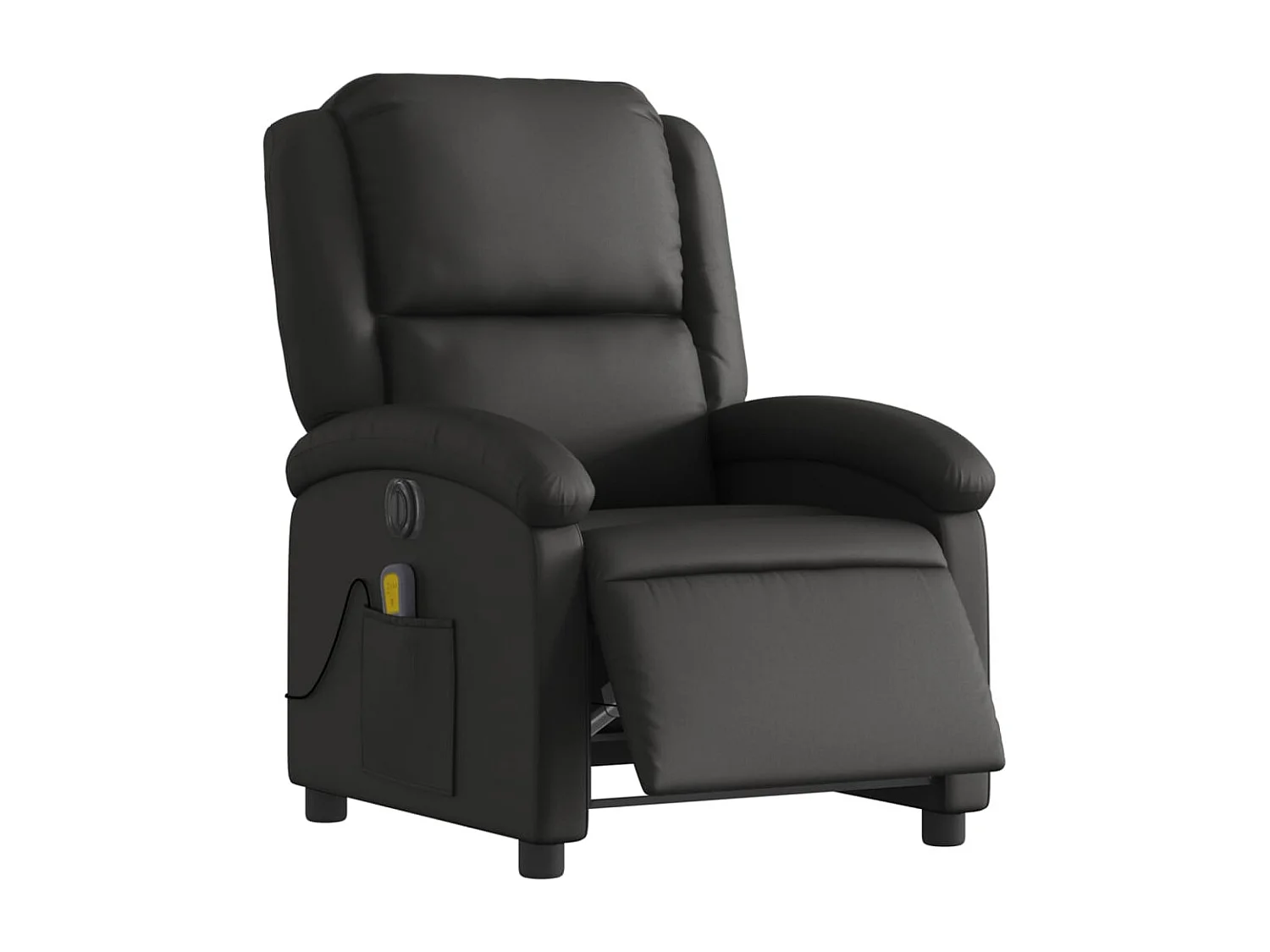 Fauteuil de relaxation TV cuir noire 71 x 86.5 x 99.5 cm DEC027207