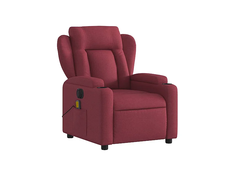 Fauteuil de relaxation TV tissu bordeaux 77 x 94.5 x 100 cm DEC027249