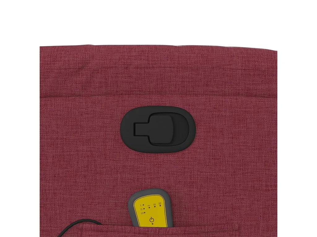 Fauteuil de relaxation TV tissu bordeaux 75 x 99 x 99 cm DEC027090