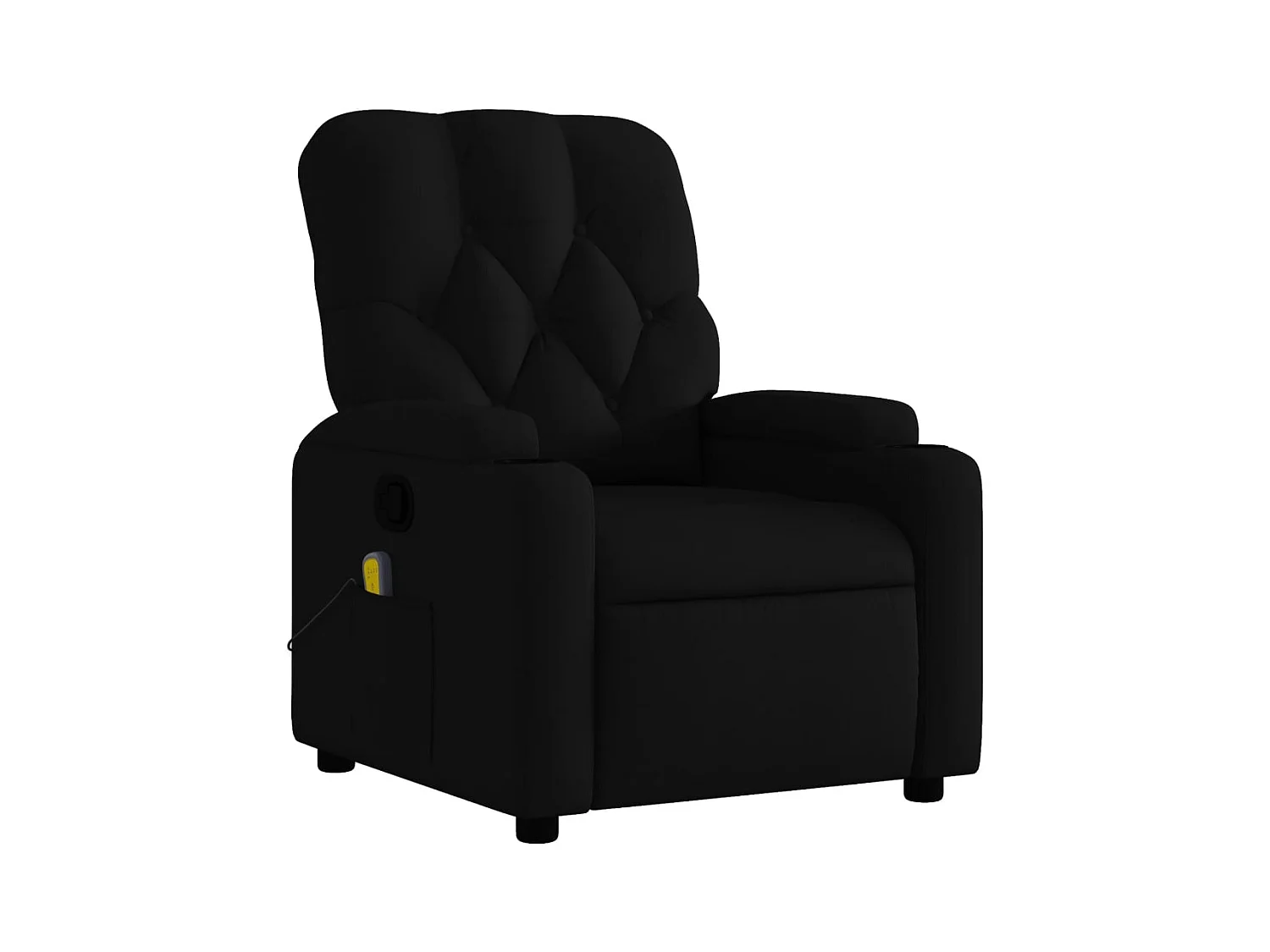 Fauteuil de relaxation TV tissu noire 74 x 86.5 x 93.5 cm DEC027061