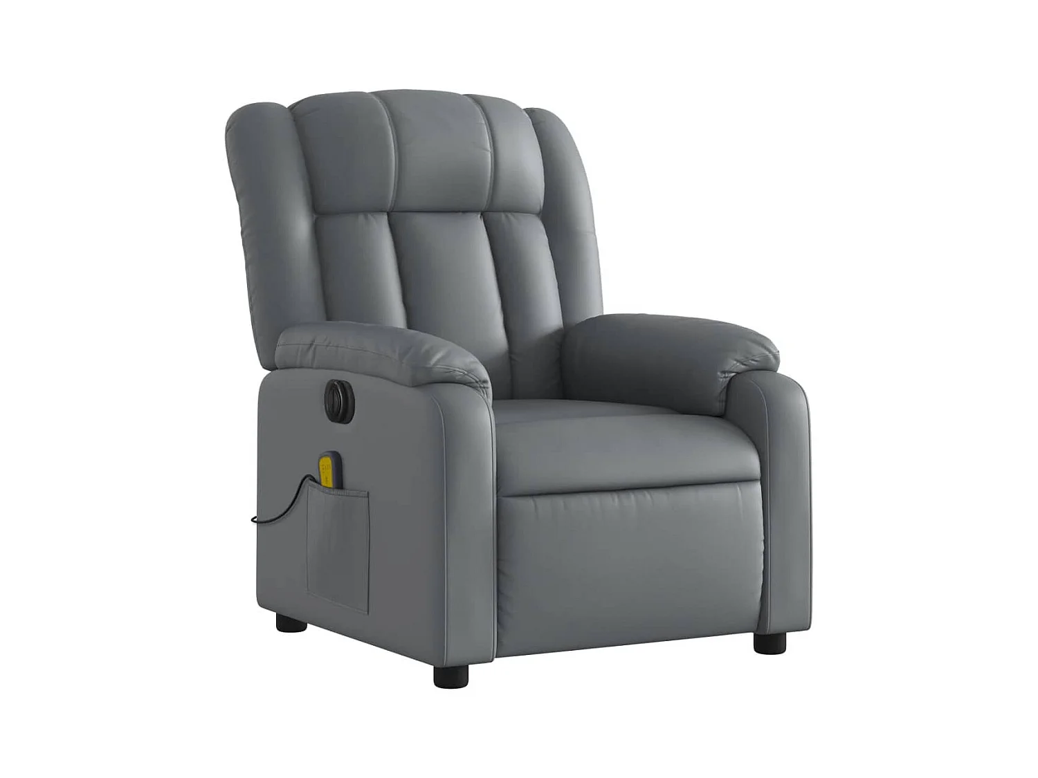 Fauteuil de relaxation TV PVC grise 78 x 92 x 98 cm DEC027172