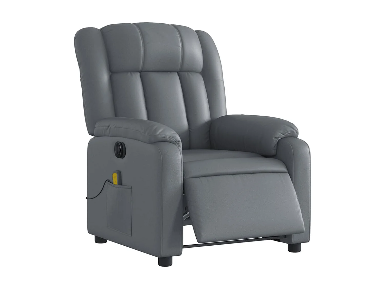 Fauteuil de relaxation TV PVC grise 78 x 92 x 98 cm DEC027172