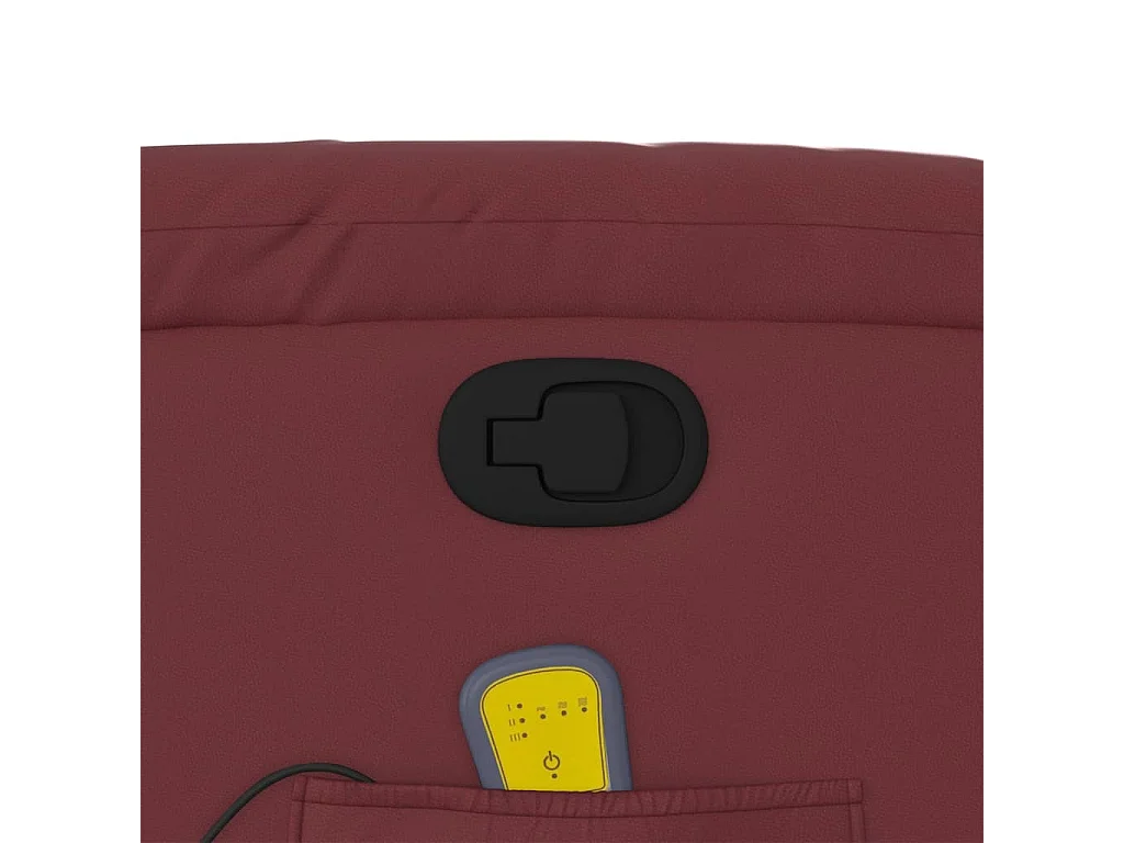 Fauteuil de relaxation TV PVC bordeaux 78 x 92 x 98 cm DEC027083