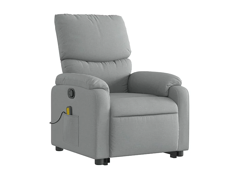 Fauteuil de relaxation TV tissu grise 75 x 99 x 99 cm DEC026927