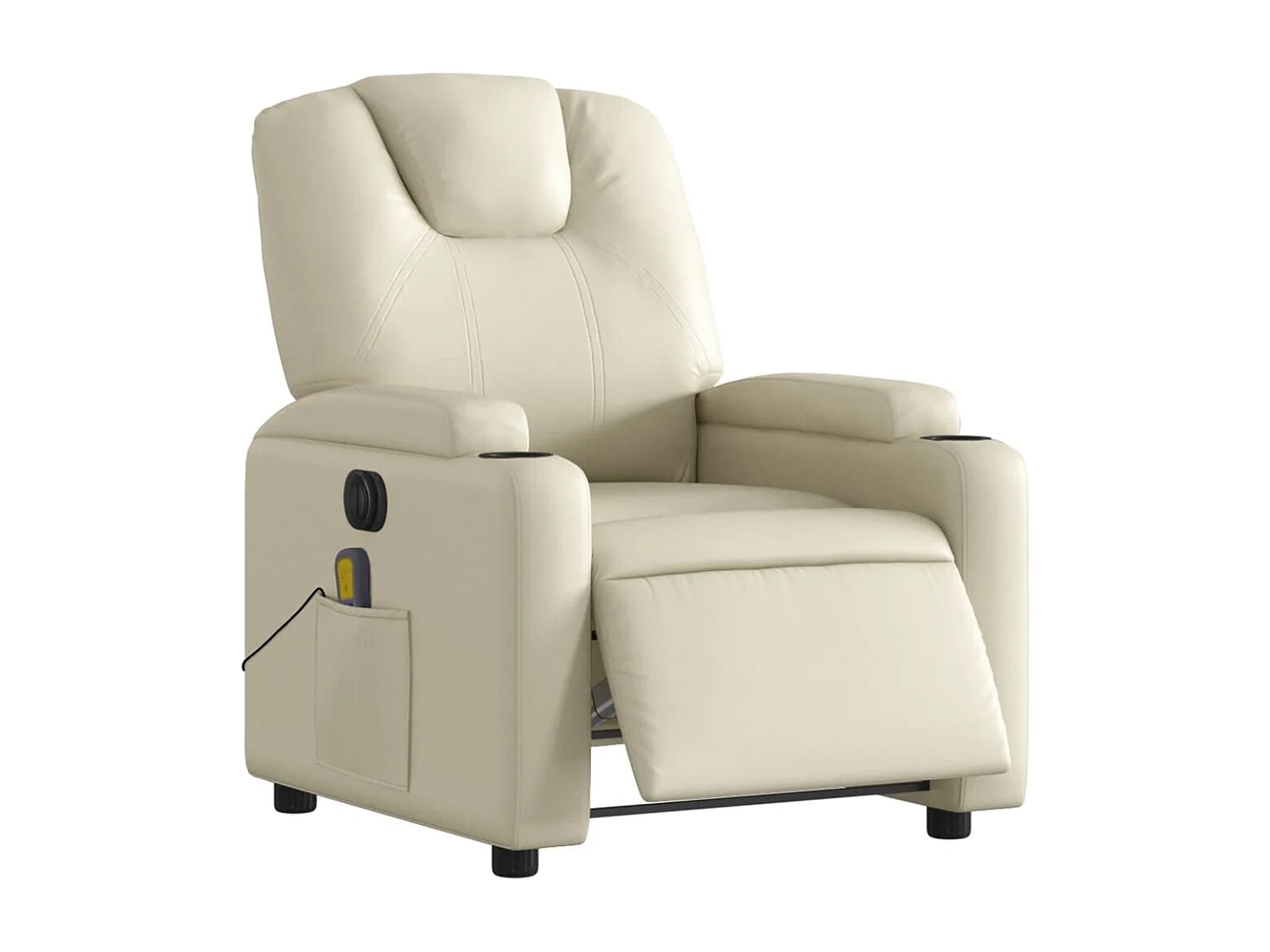 Fauteuil de relaxation TV PVC crème 74 x 88 x 97 cm DEC027144