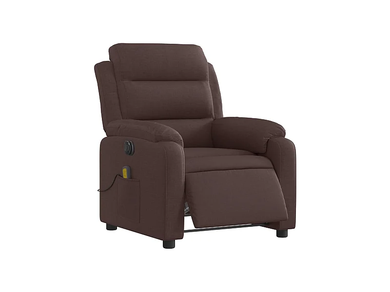 Fauteuil de relaxation TV tissu marron 75 x 92.5 x 100 cm DEC027195
