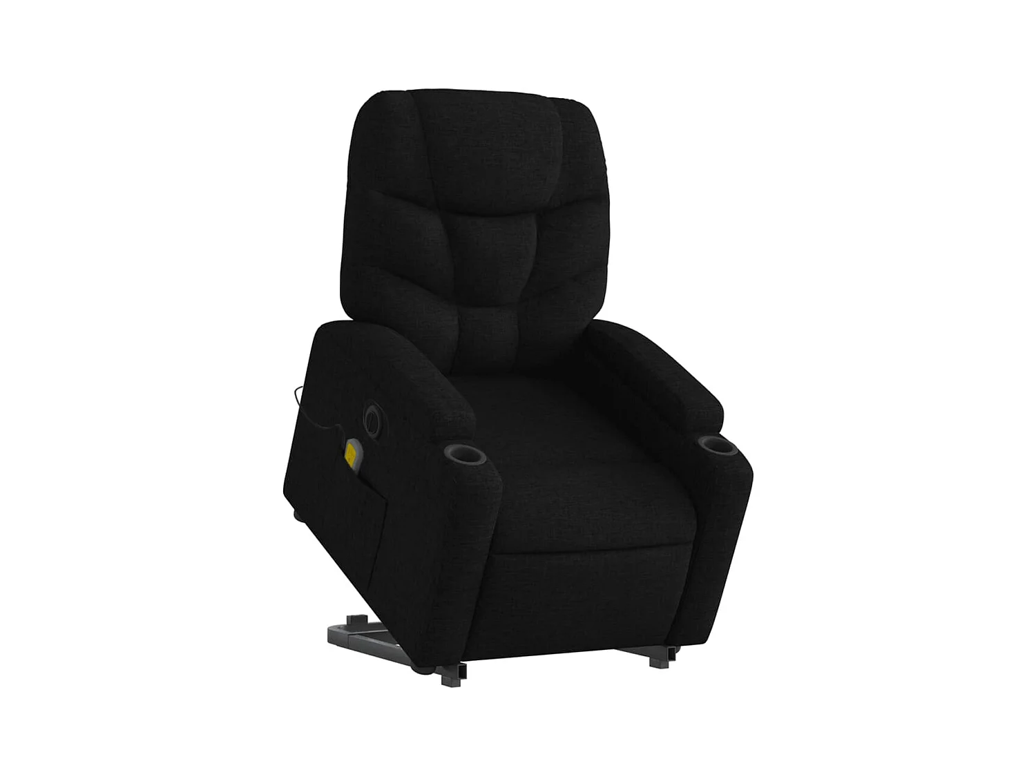 Fauteuil de relaxation fonction tissu noire 74 x 89 x 100 cm DEC027817
