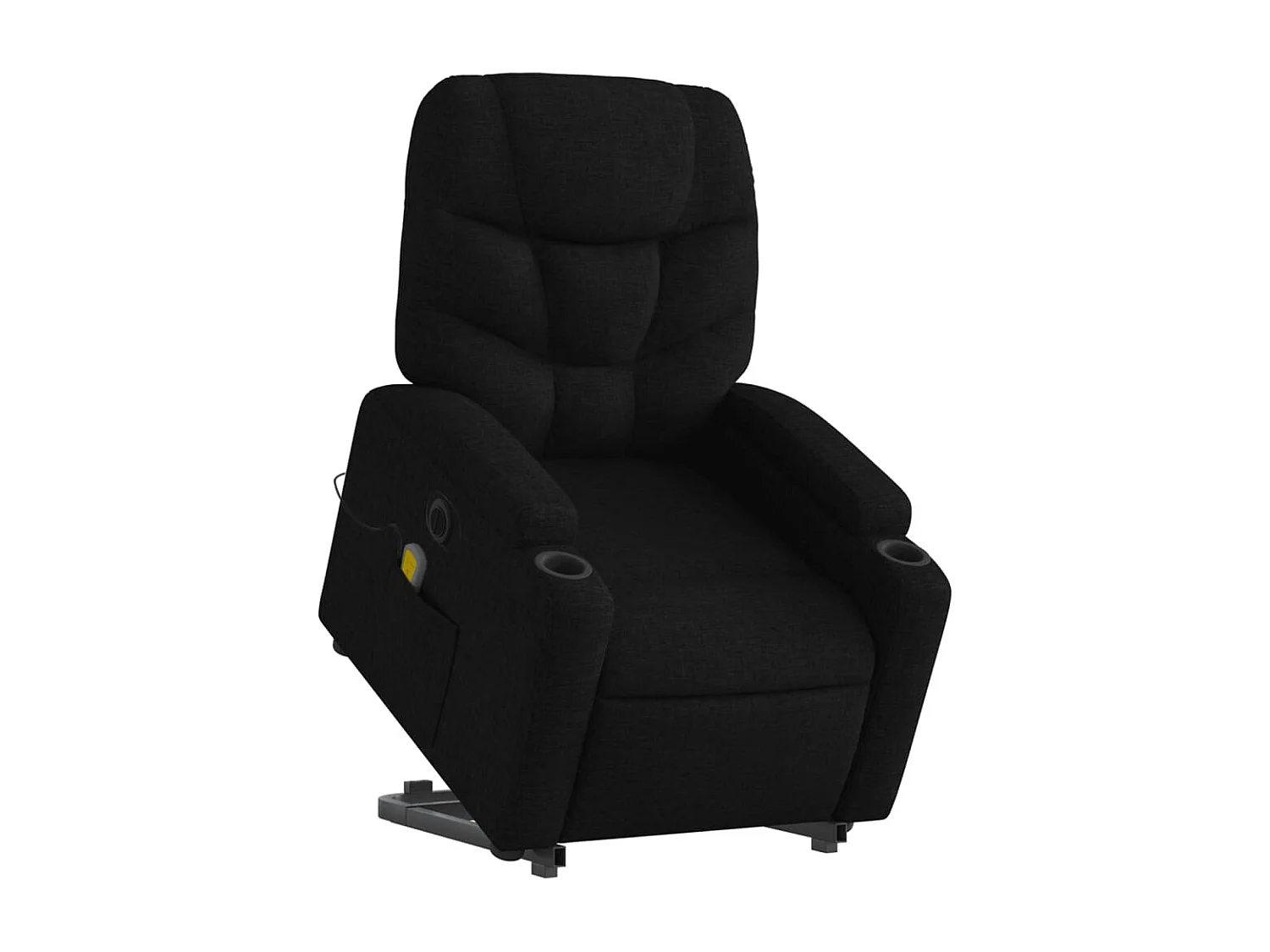 Fauteuil de relaxation fonction tissu noire 74 x 89 x 100 cm DEC027817
