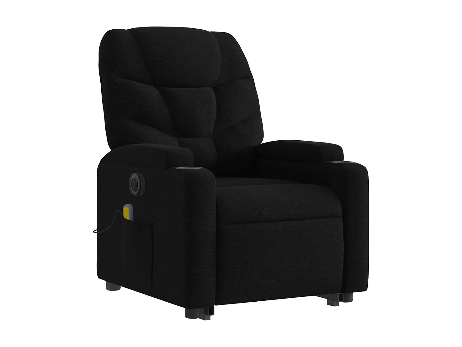 Fauteuil de relaxation fonction tissu noire 74 x 89 x 100 cm DEC027817