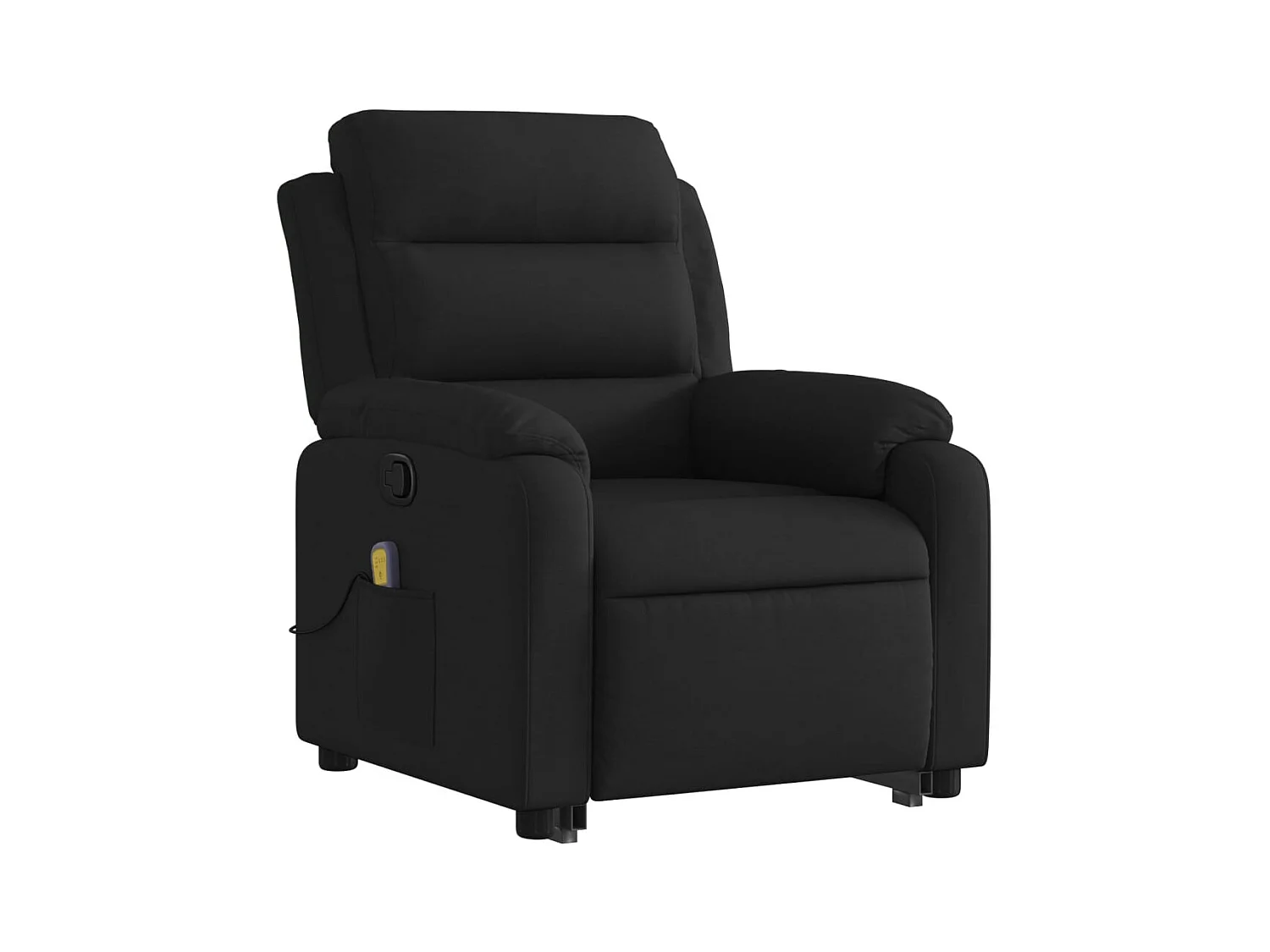 Fauteuil de relaxation TV tissu noire 75 x 92.5 x 100 cm DEC027055