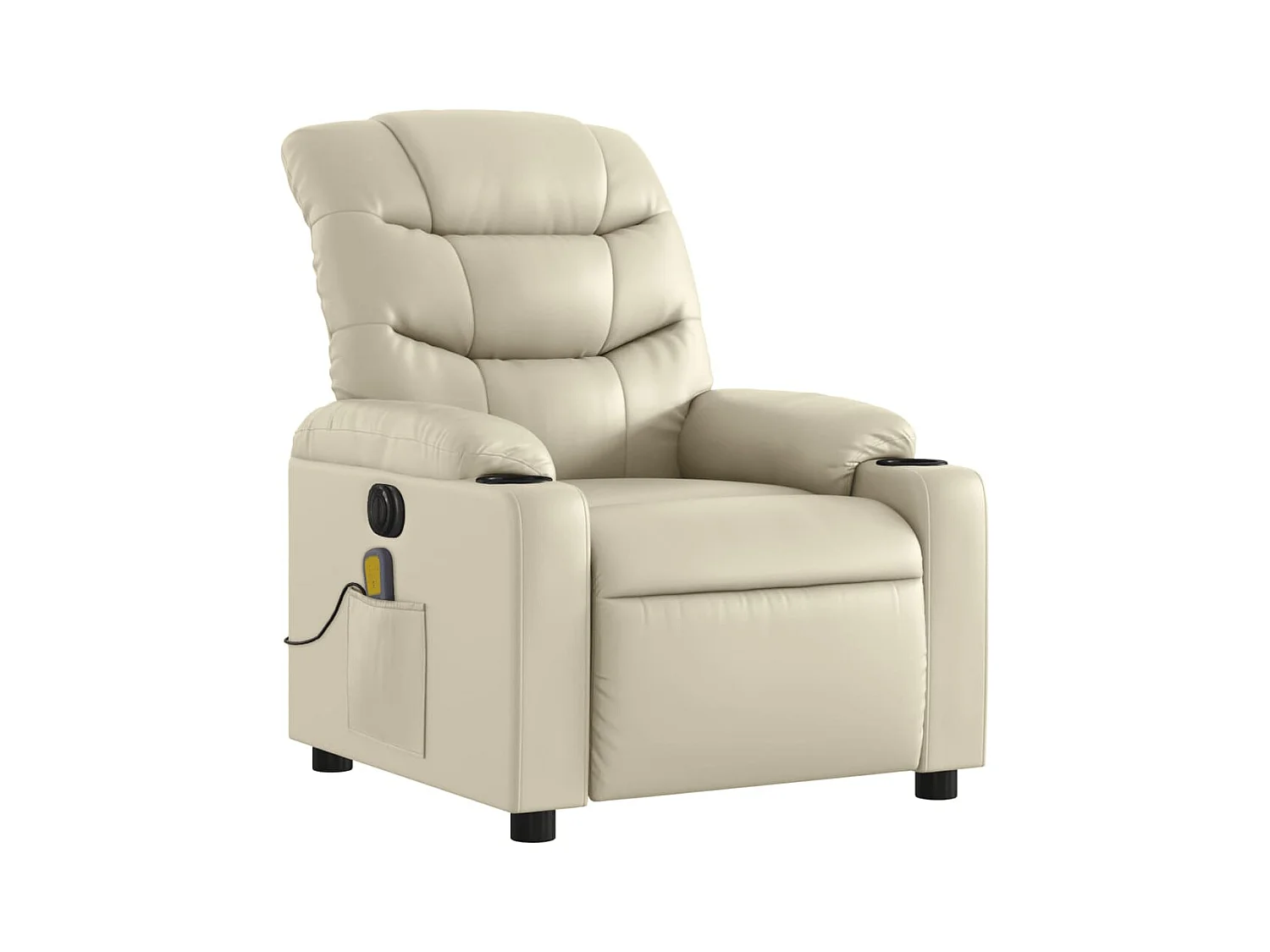 Fauteuil de relaxation TV PVC crème 75.5 x 93 x 99.5 cm DEC027147