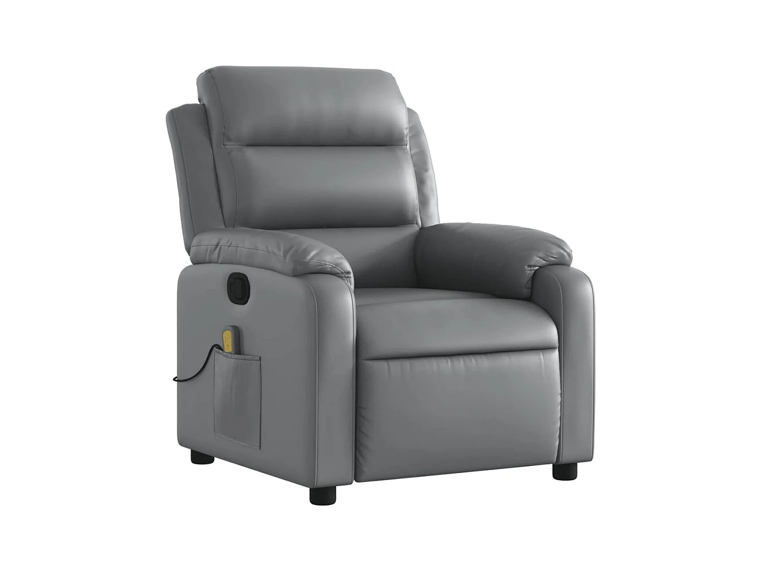 Fauteuil de relaxation TV PVC grise 75 x 92.5 x 100 cm DEC026981