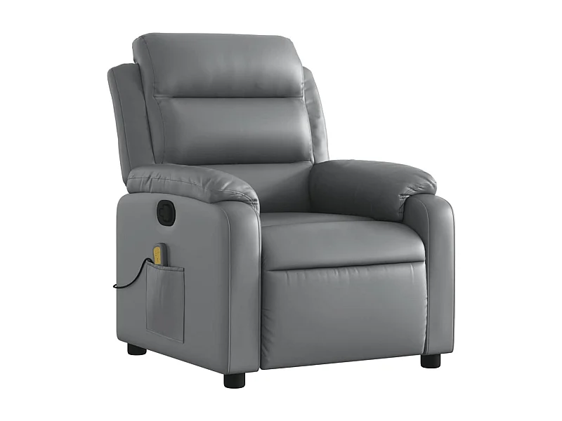 Fauteuil de relaxation TV PVC grise 75 x 92.5 x 100 cm DEC026981