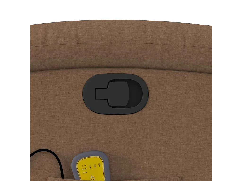 Fauteuil de relaxation TV tissu marron 70 x 93 x 101 cm DEC027025