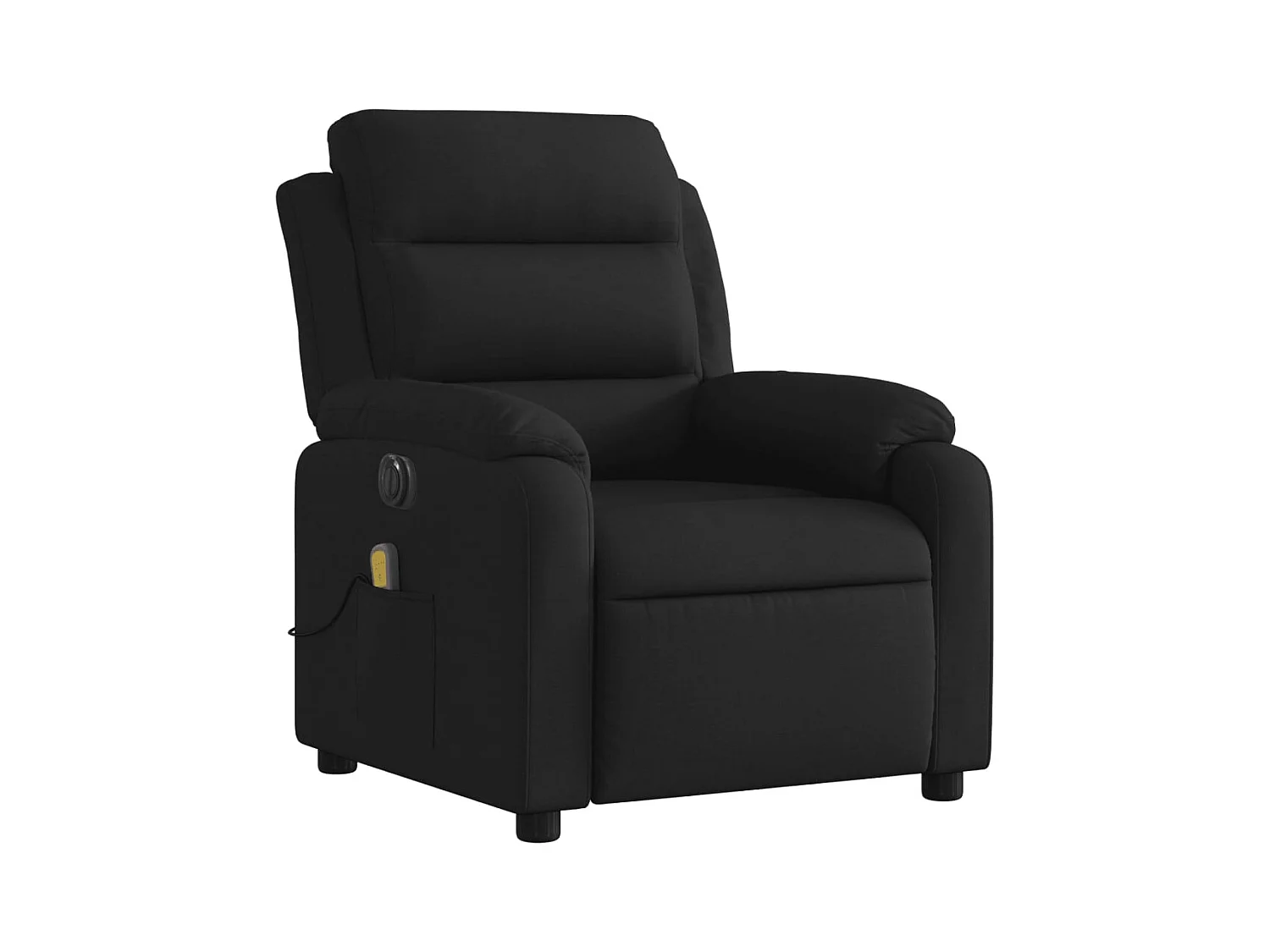 Fauteuil de relaxation TV tissu noire 75 x 92.5 x 100 cm DEC027229