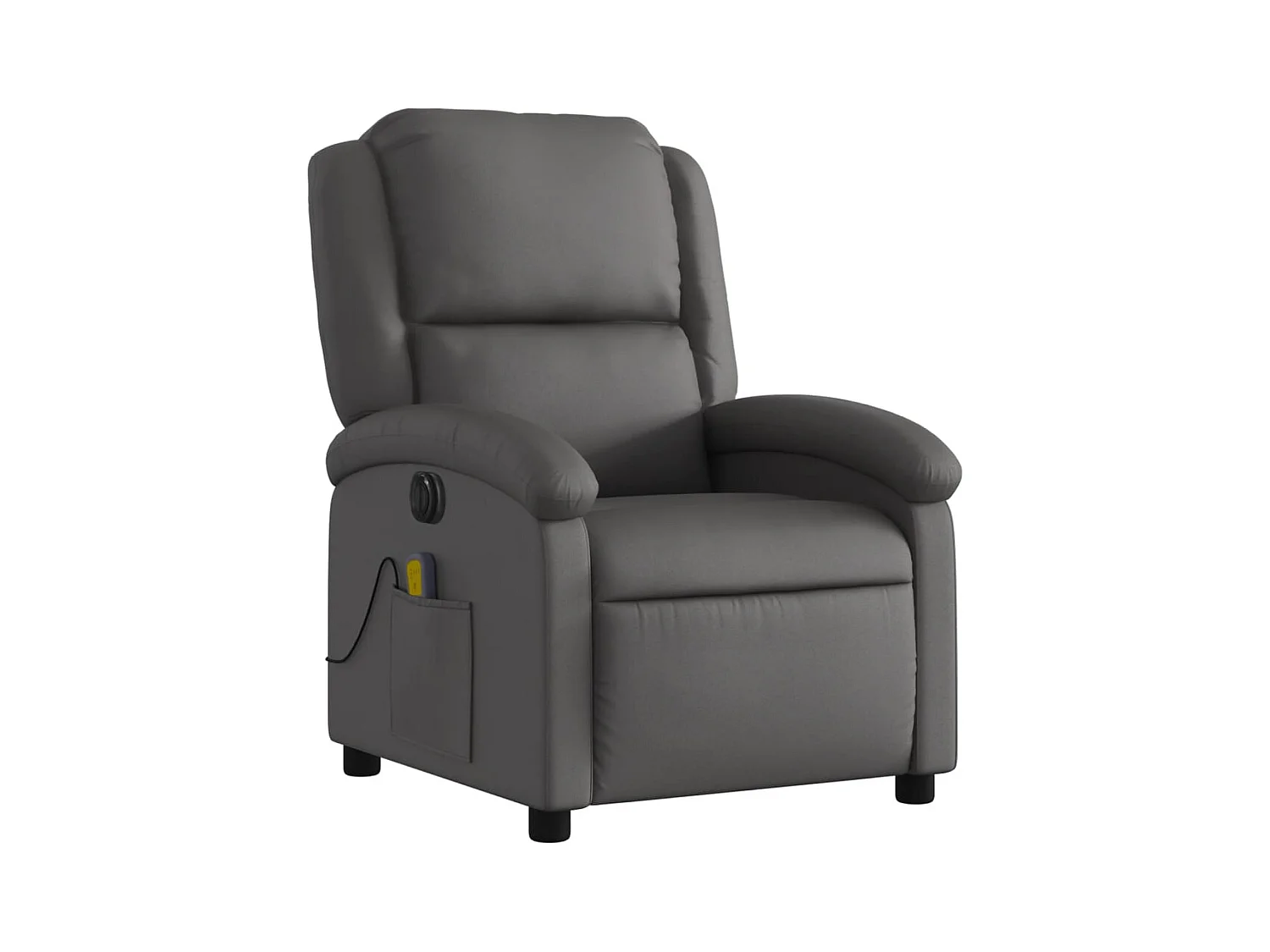 Fauteuil de relaxation TV cuir grise 71 x 86.5 x 99.5 cm DEC027170