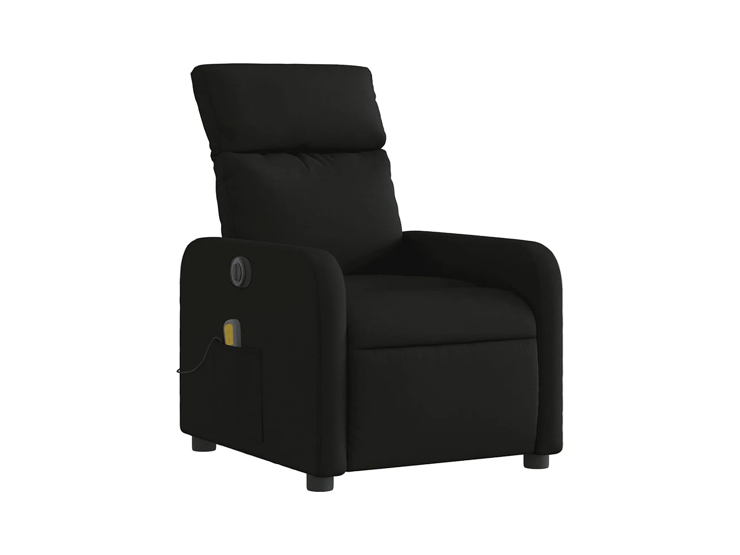 Fauteuil de relaxation TV tissu noire 66 x 89.5 x 95.5 cm DEC027232