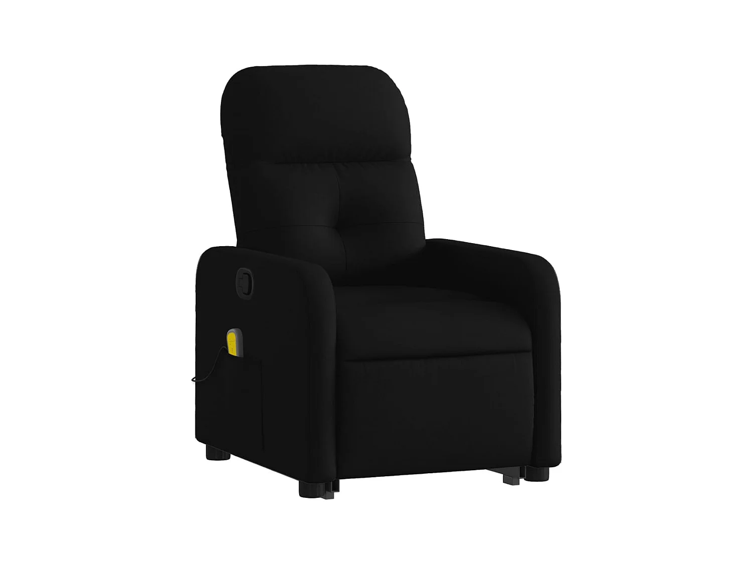 Fauteuil de relaxation TV tissu noire 66 x 89 x 96 cm DEC027070