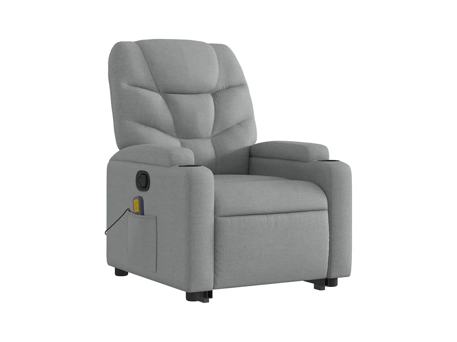 Fauteuil de relaxation TV tissu grise 74 x 89 x 100 cm DEC026919