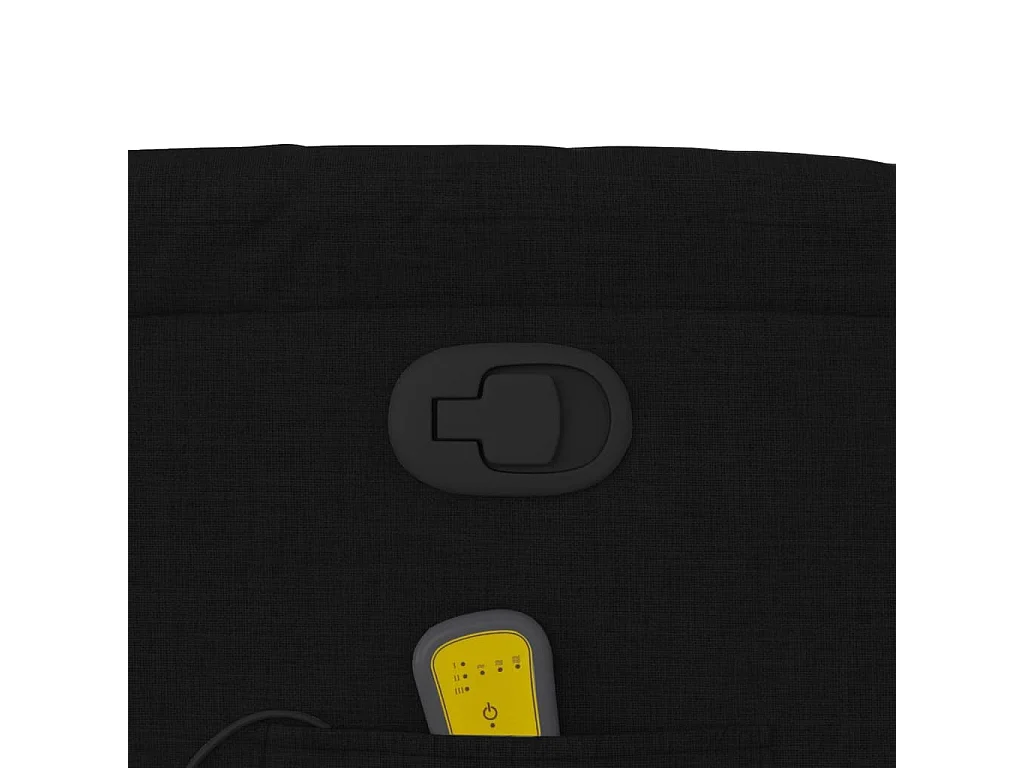 Fauteuil de relaxation TV tissu noire 75 x 99 x 99 cm DEC027046