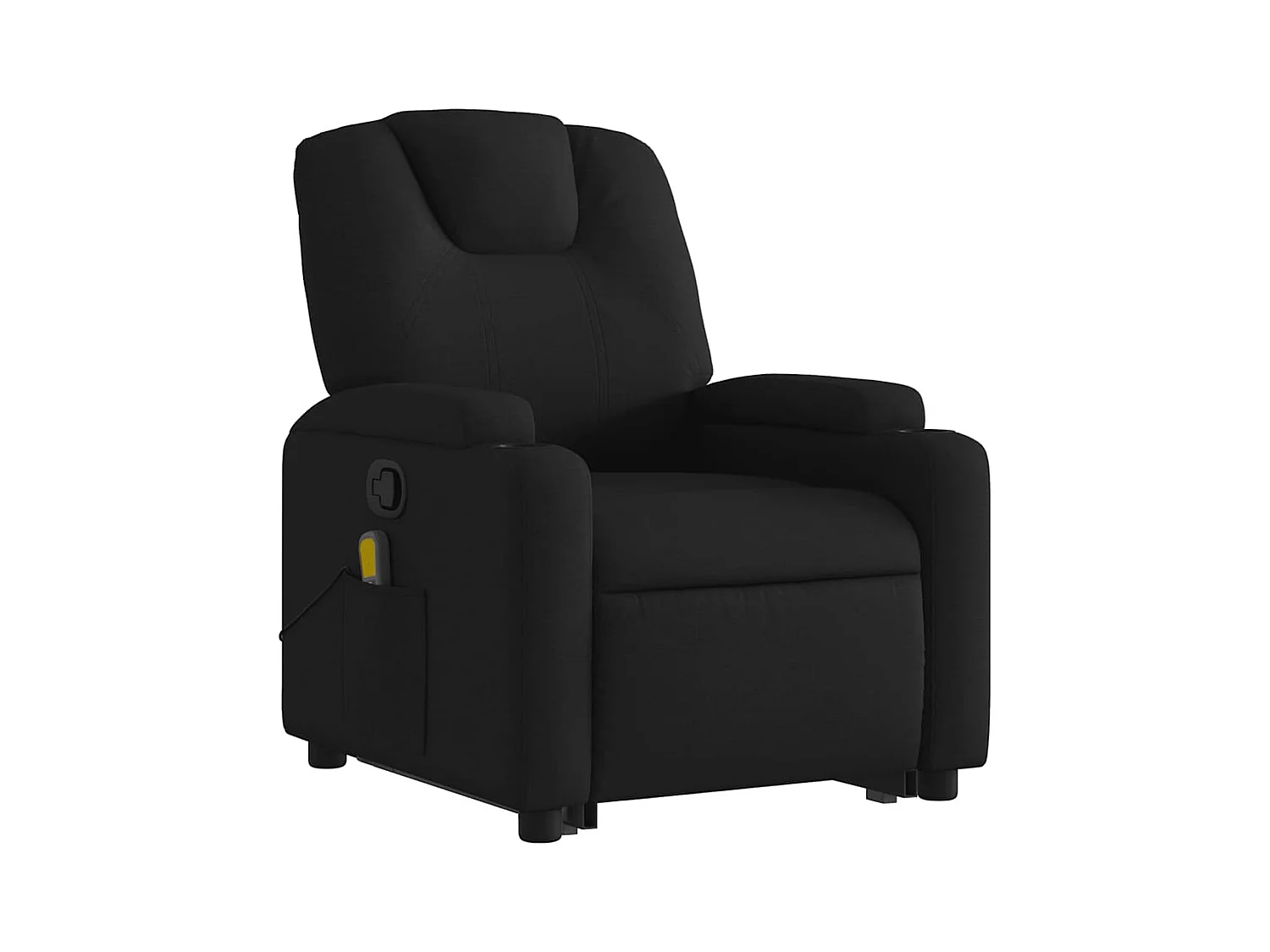 Fauteuil de relaxation TV tissu noire 74 x 88 x 97 cm DEC027048