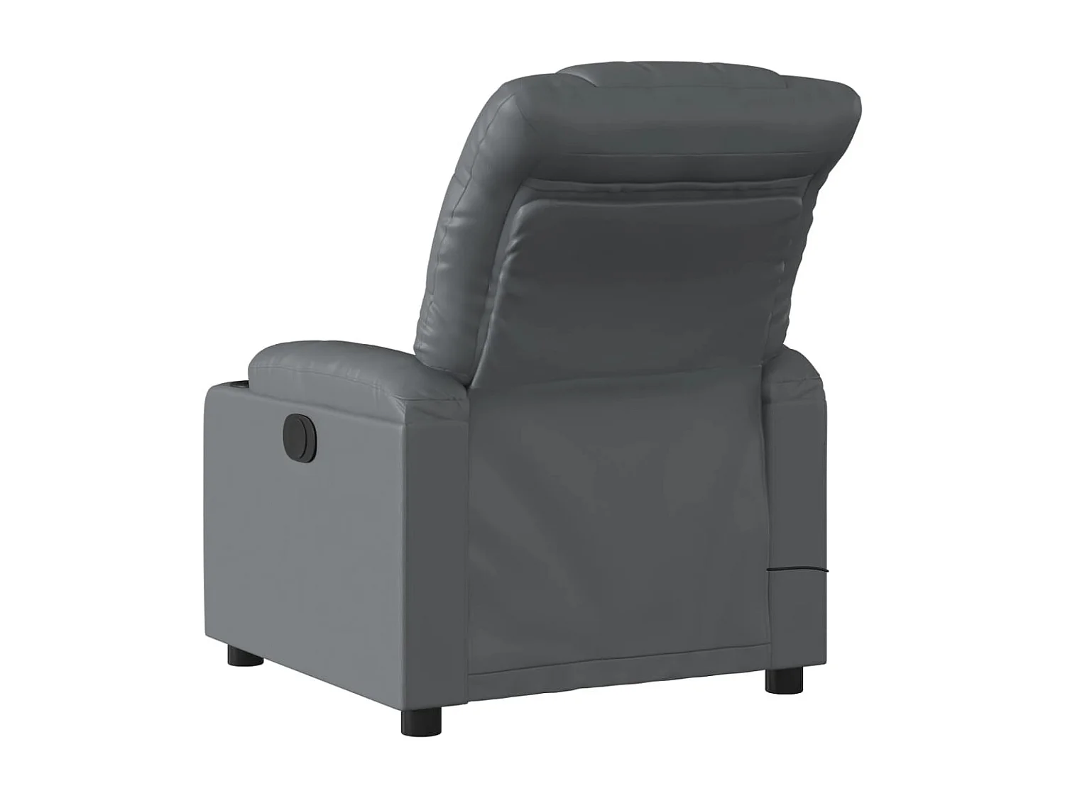 Fauteuil de relaxation TV PVC grise 75.5 x 93 x 99.5 cm DEC027183