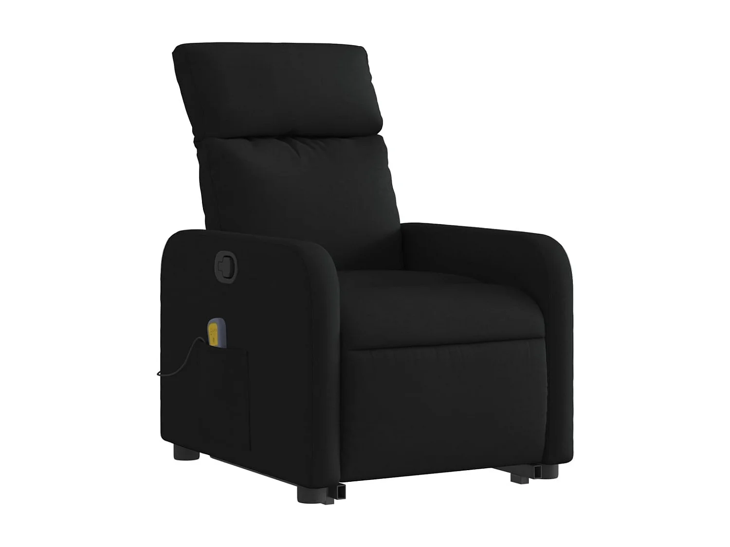 Fauteuil de relaxation TV tissu noire 66 x 89.5 x 95.5 cm DEC027060