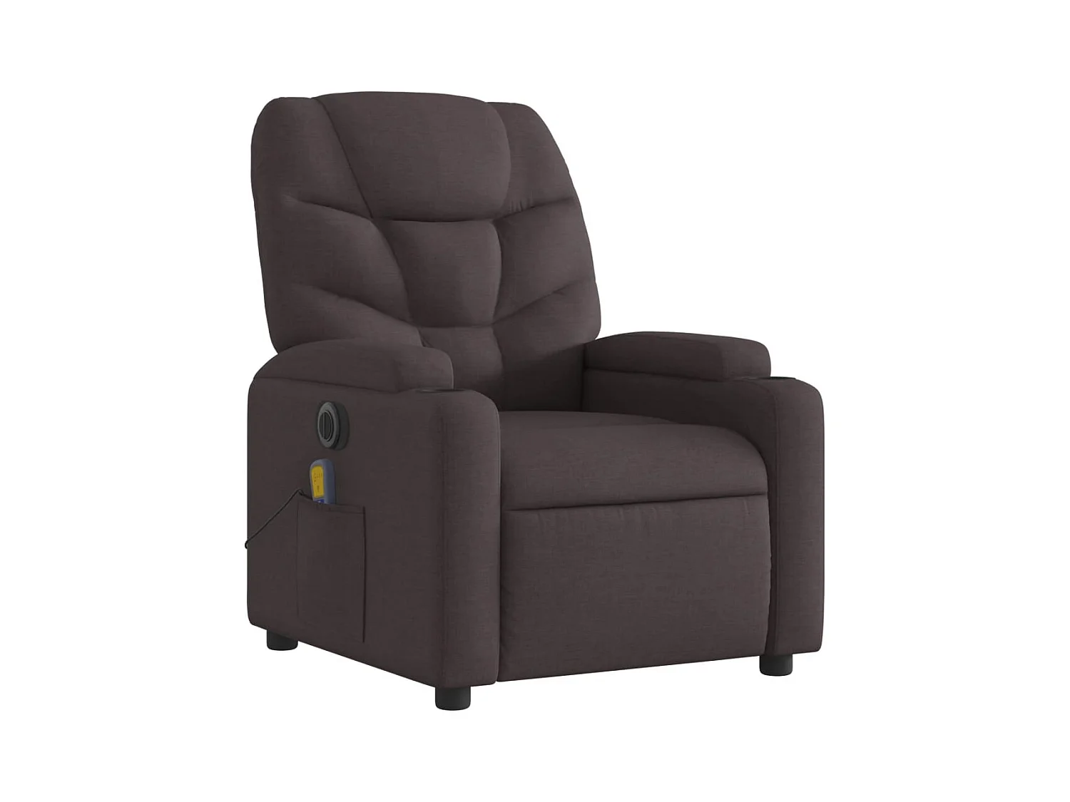 Fauteuil de relaxation TV tissu marron 74 x 89 x 100 cm DEC027190